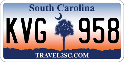 SC license plate KVG958