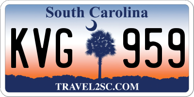 SC license plate KVG959