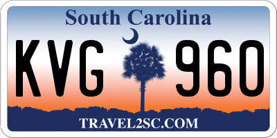 SC license plate KVG960