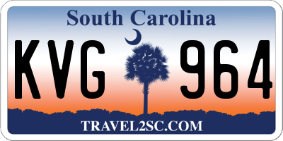 SC license plate KVG964