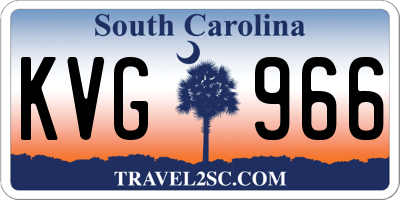 SC license plate KVG966
