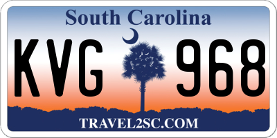 SC license plate KVG968