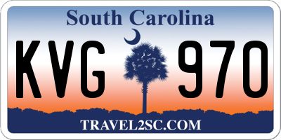 SC license plate KVG970