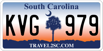 SC license plate KVG979