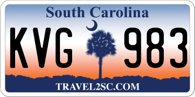 SC license plate KVG983