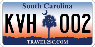 SC license plate KVH002