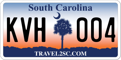 SC license plate KVH004