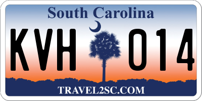 SC license plate KVH014