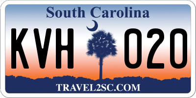 SC license plate KVH020