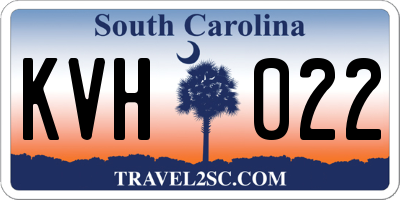SC license plate KVH022