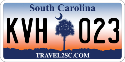 SC license plate KVH023