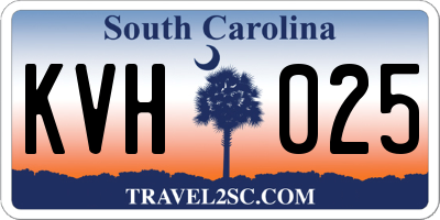 SC license plate KVH025