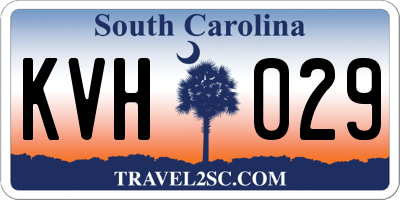 SC license plate KVH029