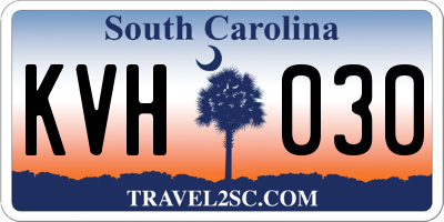 SC license plate KVH030