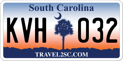 SC license plate KVH032
