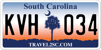 SC license plate KVH034
