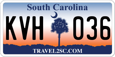 SC license plate KVH036