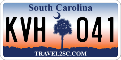 SC license plate KVH041