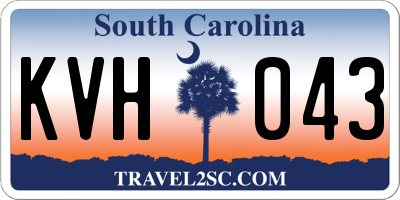SC license plate KVH043