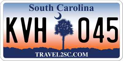 SC license plate KVH045