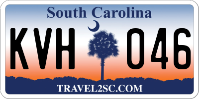 SC license plate KVH046