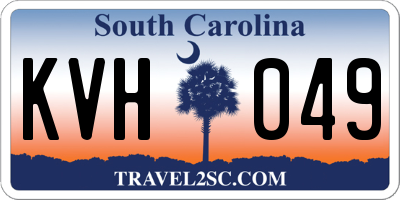 SC license plate KVH049