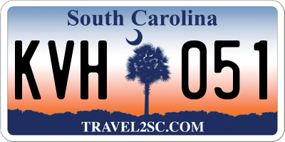 SC license plate KVH051