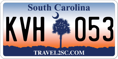 SC license plate KVH053