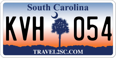 SC license plate KVH054