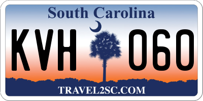 SC license plate KVH060