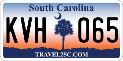 SC license plate KVH065