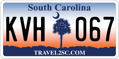 SC license plate KVH067