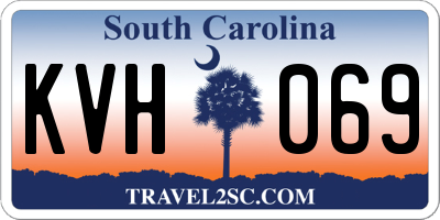 SC license plate KVH069