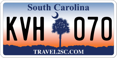 SC license plate KVH070