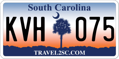 SC license plate KVH075