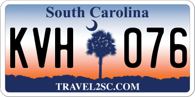 SC license plate KVH076