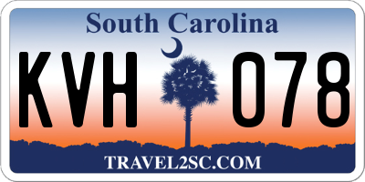 SC license plate KVH078