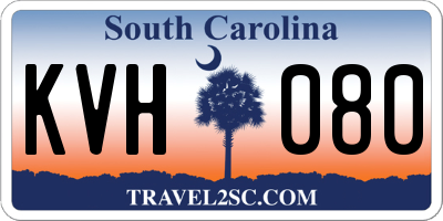 SC license plate KVH080