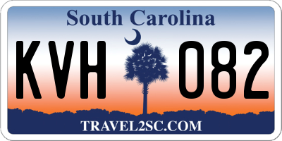 SC license plate KVH082