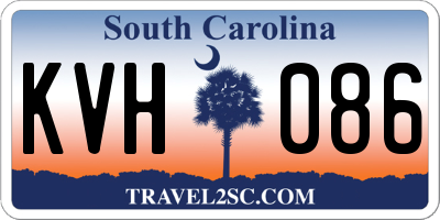 SC license plate KVH086