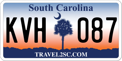 SC license plate KVH087