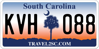 SC license plate KVH088