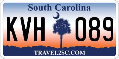 SC license plate KVH089