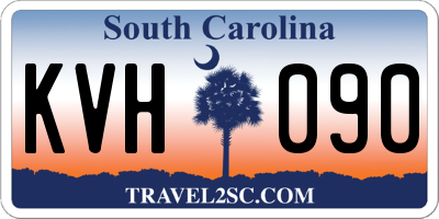 SC license plate KVH090