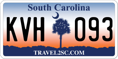 SC license plate KVH093