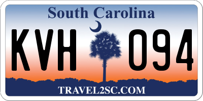 SC license plate KVH094