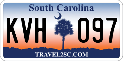 SC license plate KVH097
