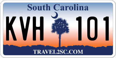 SC license plate KVH101