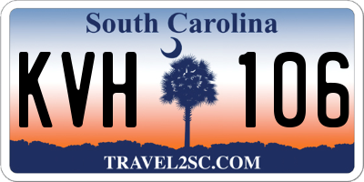 SC license plate KVH106