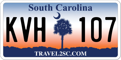 SC license plate KVH107